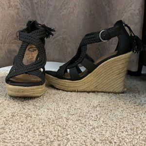 G by Guess black espadrille wedges